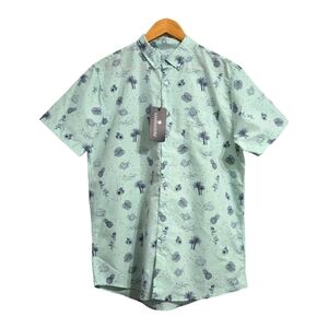 Lanikaisurf Hawaiian Print Casual Button Down Shirt